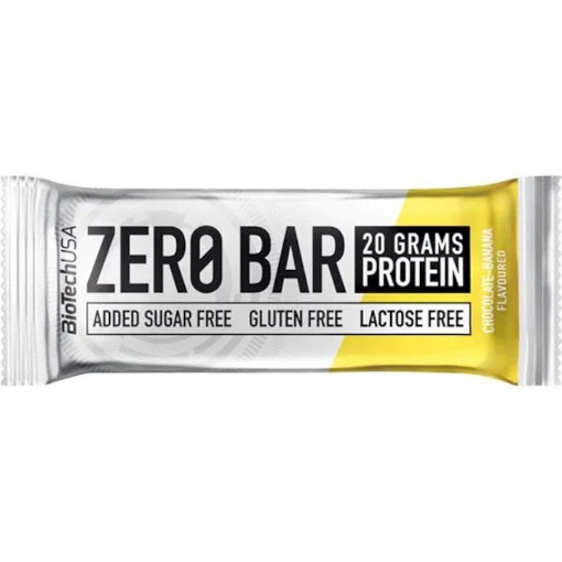 Zero Bar 50g - Šokoladas ir Bananas BioTech paveikslėlis