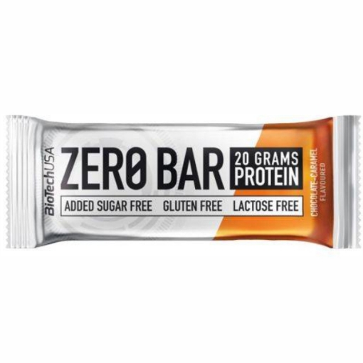 Zero Bar 50g - Šokoladas ir Karamelė BioTech paveikslėlis