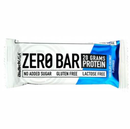 Zero Bar 50g - Šokoladas ir Kokosai BioTech paveikslėlis