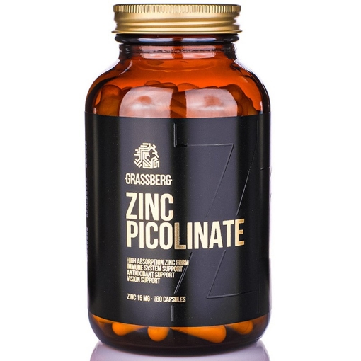 Grassberg Zinc Picolinate - 180 kapsulių - Naskor paveikslėlis