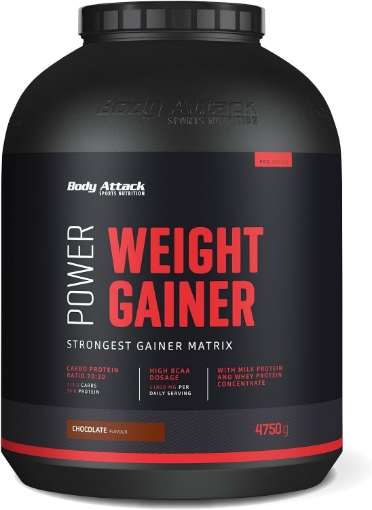 Power Weight Gainer 4750g - Šokolado Body Attack paveikslėlis