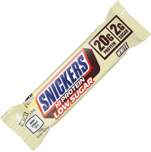 Snickers White Low Sugar High Protein Batonėlis 57g - Baltoji Šokoladas paveikslėlis