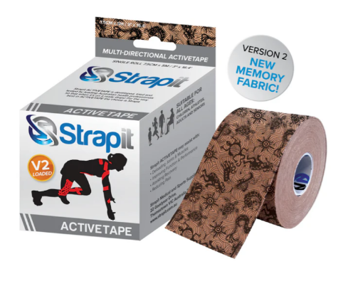 DYNAMIC ACTIVETAPE 7,5CM x 5M - SMĖLIO/JUODA paveikslėlis