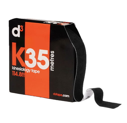 K6.0 Kinezio Juosta Juoda 5 cm x 35 m - d3Tape paveikslėlis