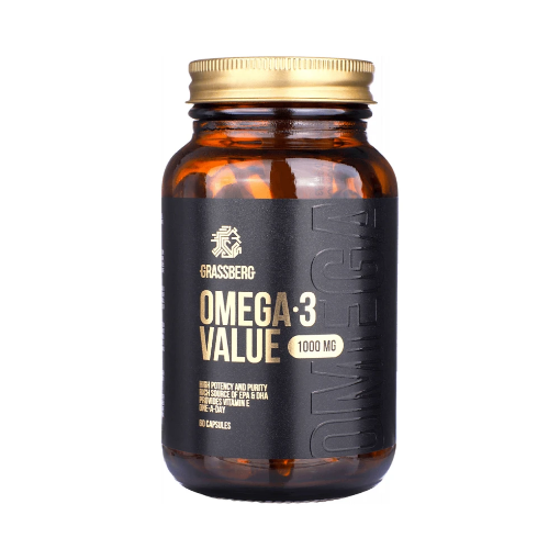 Grassberg Omega 3 Value 1000mg 60 kapsulių - Naskor paveikslėlis